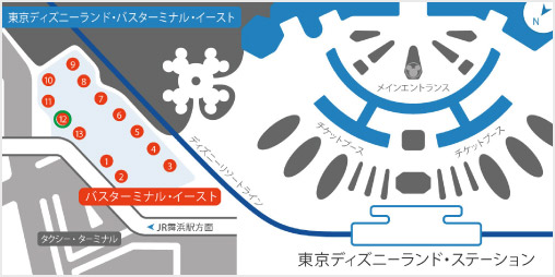 東京ディズニーランド(R)・ホテル行きバス乗り場 17番乗り場