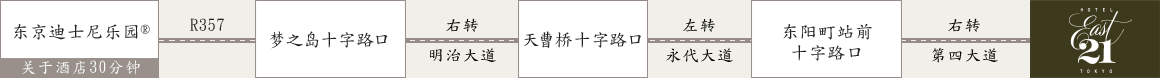 【車の場合】东京迪士尼乐园®　⇔　酒店