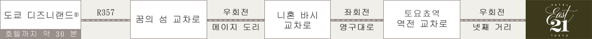 【車の場合】도쿄 디즈니랜드®　⇔　호텔
