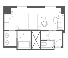 2人用 間取り図